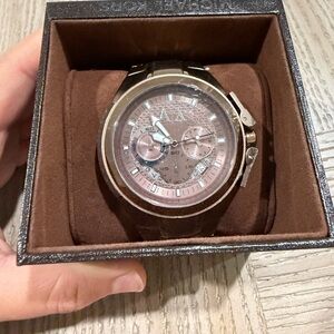 Emporio Armani Men's Brown Watch in Good Condition